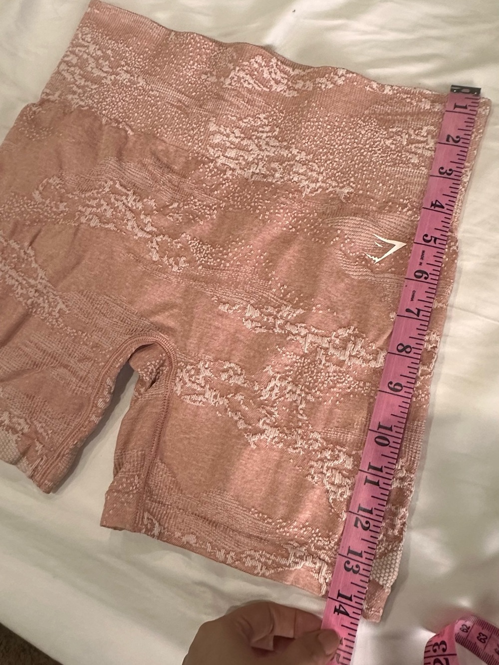 Gymshark High-Waist Shorts in Dusty Pink - Picture 3 of 5